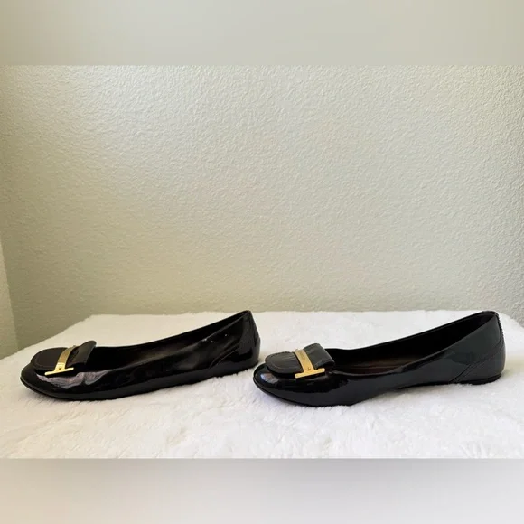 Louis Vuitton Burgundy Patent Leather Loafer Flats - Picture 4 of 8